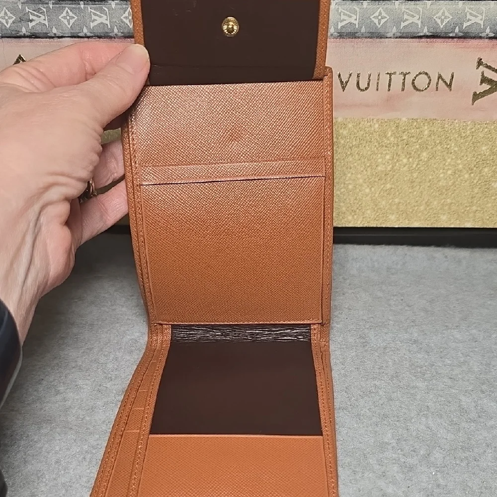 Valentino Garavani Men's Tan Leather Bifold Wallet